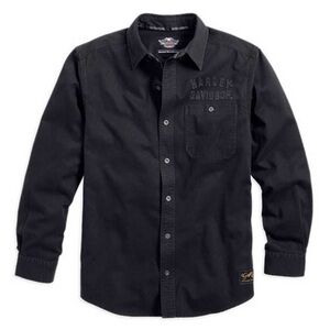 Harley-Davidson® Men's Genuine Classics Winged Long Sleeve Button Shirt Men’s L